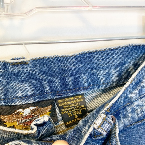 Harley Davidson Mom Jeans w/ Detailing Down Legs - Picture 3 of 4